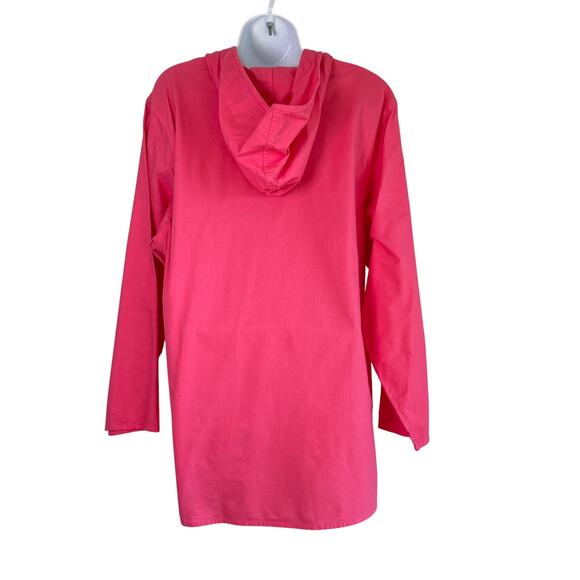 Sea Salt Hot Pink Sand Dollar Swimsuit Coverup Hooded Tunic Size XL Beach Resort - Picture 3 of 8